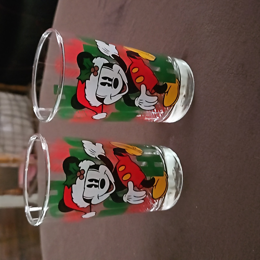 Vintage Christmas Mickey Mouse glasses Disney